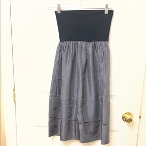 Theory Strapless Black and Gray Dress